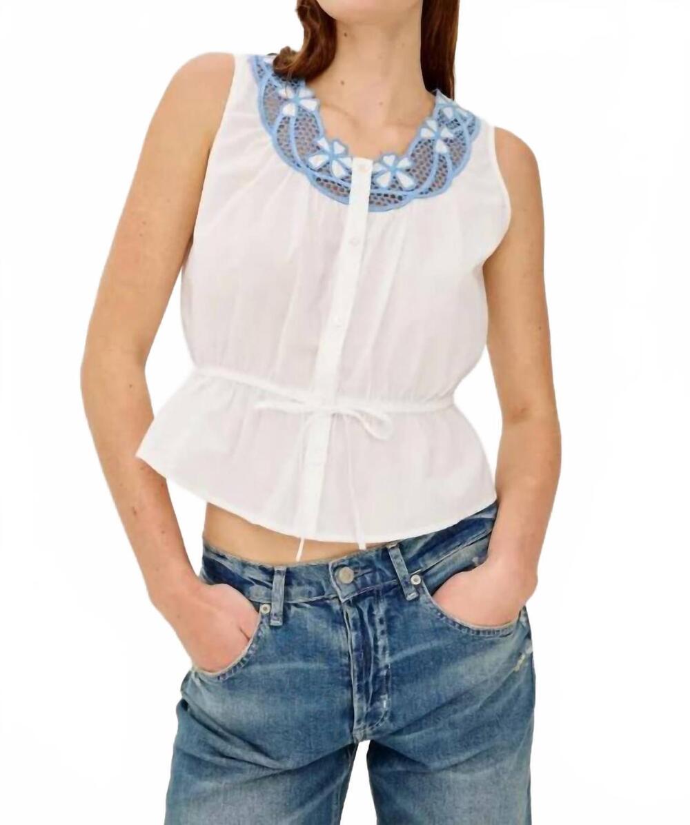NEW RAILS leilani sleeveless top in white